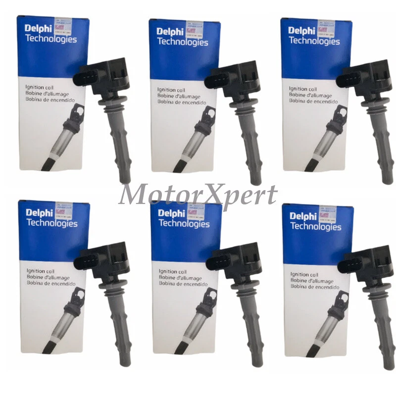 Bobinas de encendido Delphi A0001501980 6 piezas OEM para Mercedes Benz E300 E280 V6 Foto 1 de 4