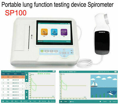 SP100 Digital Spirometer LCD Lung Function Pulmonary Device Breath Diagnostic CE • 369.99$