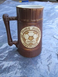 30 Jahre Fussball Oberliga 1981 Wismut Aue DDR GDR Krug Bierkrug - Bild 1 von 6