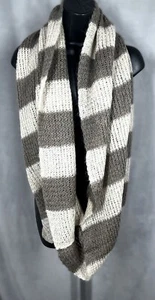 Downeast Basics Loose Knit Oversized Infinity Scarf Neutral Colors 28" x 25.5" - Picture 1 of 5