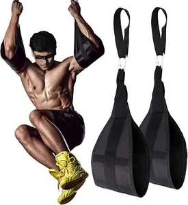 Hanging Ab Straps for Pull Up Bar: Gym Ab Sling Straps for Arm Pull up Black - Picture 1 of 3
