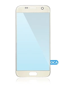 Front Glass With OCA Pre-Installed Compatible For Samsung Galaxy S7 (Gold) - Picture 1 of 1