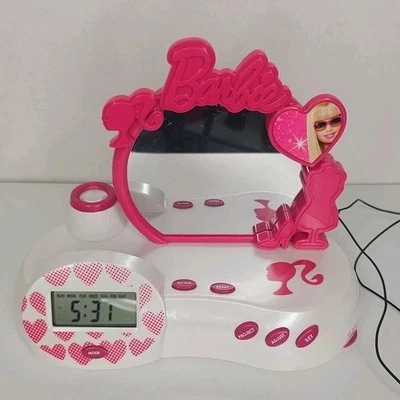 Barbie Fabulous Projection Alarm Clock Night Light Lexibook 2010 Works  - Image 1 of 4