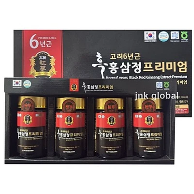 Korea 6 Year Black Ginseng Extract Premium 960g (240g x 4 Bottle) + Express - image 1 of 3