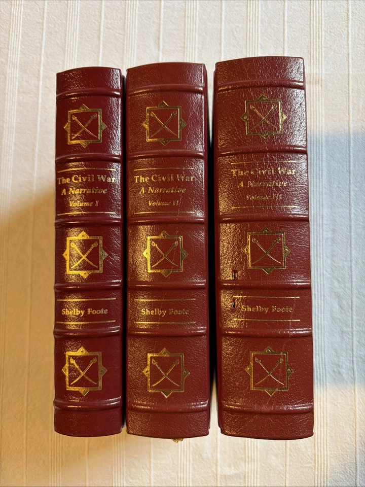 Easton Press "The Civil War: A Narrative" 3 Vol Set Shelby Foote 1991 Leather - Image 1 of 4