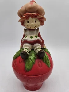 VTG 1981 American Greetings Strawberry Shortcake Berry Working Music Box Mirror - Picture 1 of 9