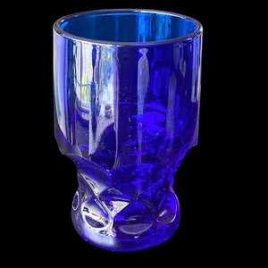 Vintage Mosser Cobalt Blue Glass Georgian 4" Tall Drinking Glass - Picture 1 of 9