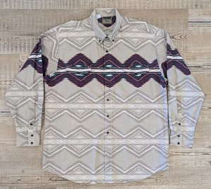 Roper Shirt Men's 2XL Aztec Southwestern Button Up Western Cowboy Small Flaw - Picture 1 of 12