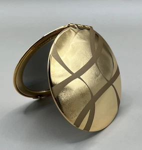 Estee Lauder "2009 Golden Ribbons" Solid Perfume Mirror Compact only - Picture 1 of 8