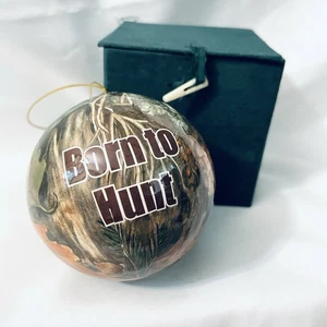 Born To Hunt Christmas Ornament Camo With Box 3” - Picture 1 of 5