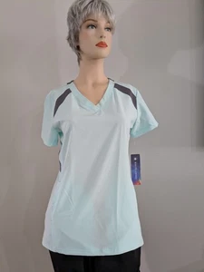 White Cross "FIT" Scrub Top #746, Size Small, Color~Moonlight Jade~4 Way Stretch - Picture 1 of 9