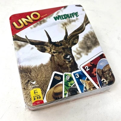 NEW Deadstock [2012] Uno Card Game WILDLIFE Ltd Tin Case Fish Cards Rare - Image 1 of 3