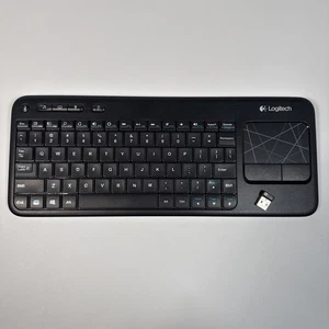 Logitech Wireless Compact Keyboard K400r w/ Trackpad & UNIFYING RECEIVER Dongle - Picture 1 of 7