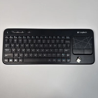 Logitech Wireless Compact Keyboard K400r w/ Trackpad & UNIFYING RECEIVER Dongle - Image 1 of 4