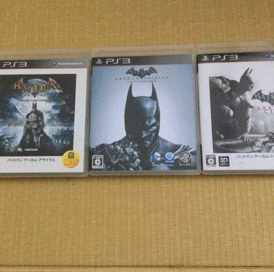 Lot 3 PS3 Batman Arkham City Asylum Begins set SONY Japan Tested - Image 1 of 3