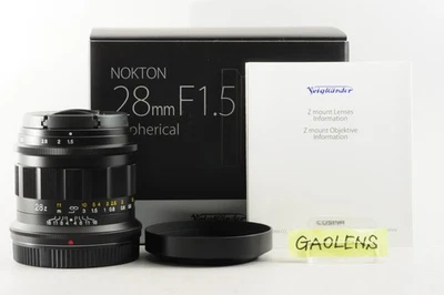 US 15% OFF NOW Voigtlander NOKTON 28mm F/1.5 Aspherical Nikon Z Black Lens New - Image 1 of 4