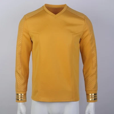 Discovery Temporada 2 Flota Estelar Mujer Vestidos Dorados Insignia Conjunto Uniformes Disfraces Foto 1 de 4