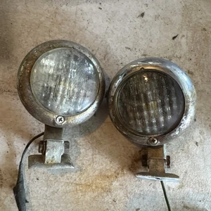 Pair Of USA 400 Driving Lights Rat Rod Hot Rod - Picture 1 of 5