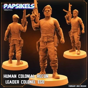 Colonel Ego Colonial Recon - Resin Miniature | Sci fi | Cyberpunk | Papsikel - Picture 1 of 1