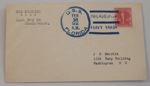 USS Florida (BB 30) last day in commission February 16 1931 Philadelphia PA - Picture 1 of 2