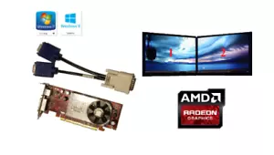 Dell Optiplex AMD HD 3450 Dual Monitor Windows 7 Video Card PCI-e SFF VGA or DVI - Picture 1 of 10