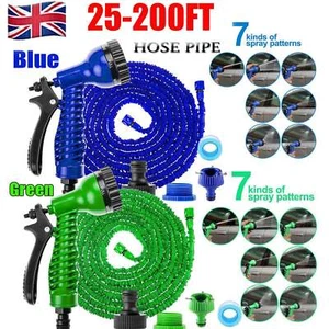 Heavy Duty Expandable Flexible Garden Magic Water Hose Pipe With Spray Gun 200FT - Picture 1 of 14