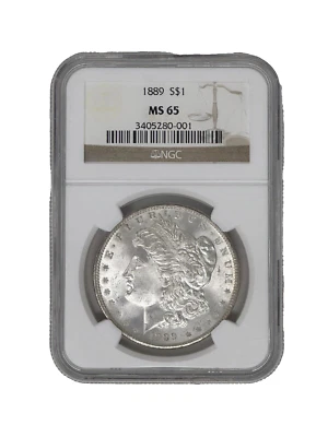1889 P 1$ SILVER MORGAN DOLLAR NGC MS-65 - Image 1 of 2