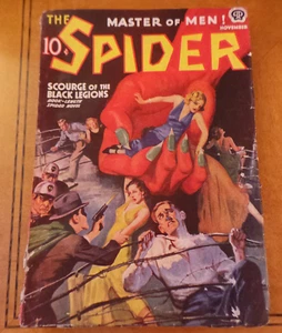 The Spider Pulp Magazine Scourge of the Black Legions November 1938 VG - Picture 1 of 6