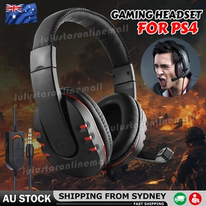 Gaming Headset Wired Headphones with Mic Fit For Xbox PS4 PS5 Nintendo Switch AU - Picture 1 of 9