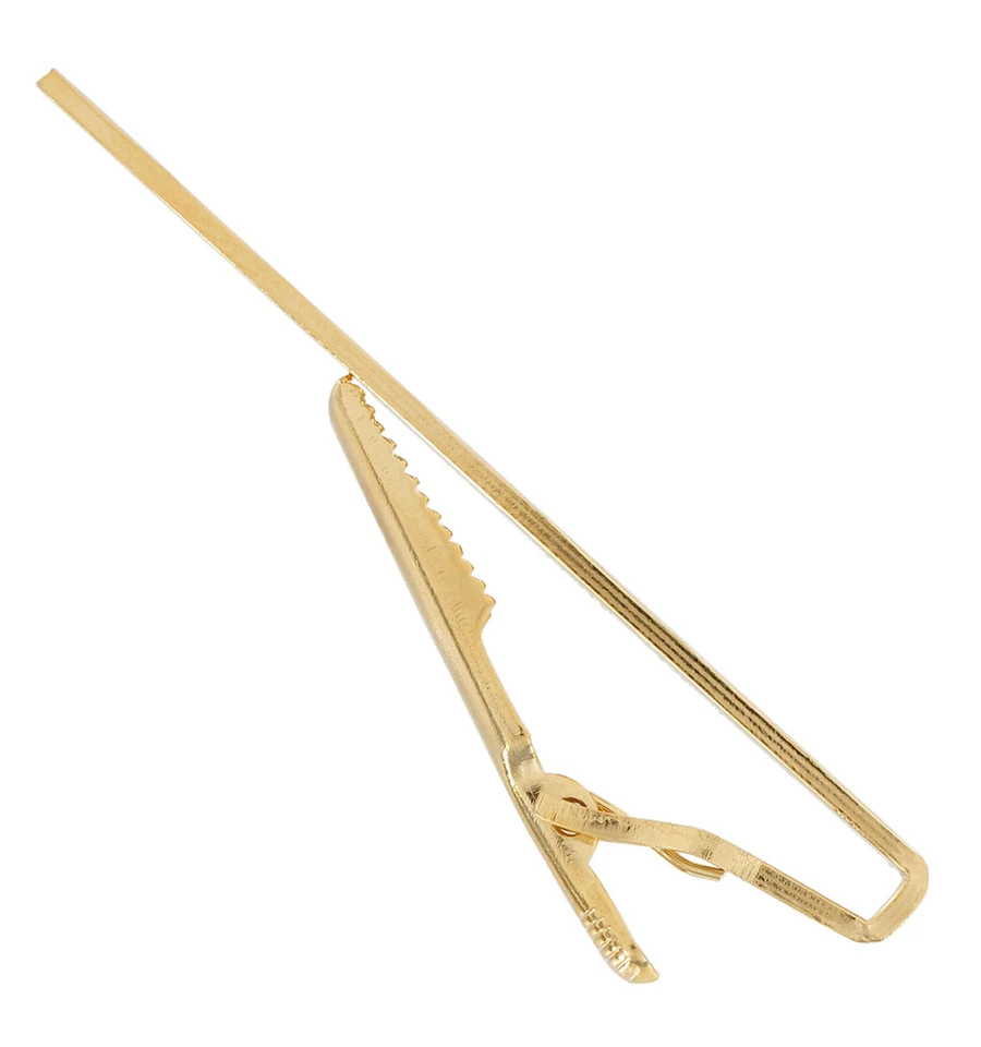 Clip de corbata Ky & Co clásico para hombre liso dorado barra clip broche 2 1/2" hecho en EE. UU. Foto 1 de 1