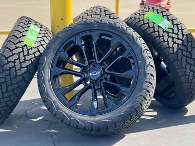 22" Wheels Rims Tires for Chevy Silverado 1500 Tahoe Suburban OEM Specs 2025 Foto 1 de 4