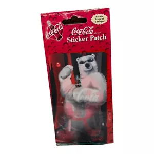 Coca-Cola Polar Bear Sticker Patch New Unopened 1998 Vintage - Picture 1 of 3
