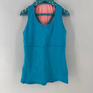 Ivivva by Lululemon Kids Blue Pink Keep Ur Cool Racerback Tank Top Size 14 - Picture 1 of 8