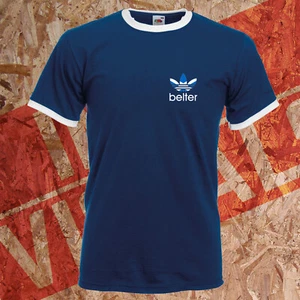 Scotland Belter T-Shirt Retro Sport Ringer Scottish Saltire Flag Cinnamon - Picture 1 of 6