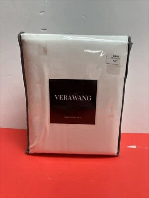 Juego de funda nórdica VERA WANG King 7 piezas 100 % algodón celosía blanco liso $500,00 @ Foto 1 de 4