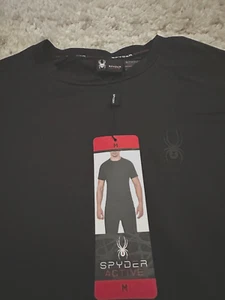 SPYDER ACTIVE MENS SHORT SLEEVE 4-WAY STRETCH ATHLETIC SHIRT MEDIUM COLOR VARY - Picture 1 of 5