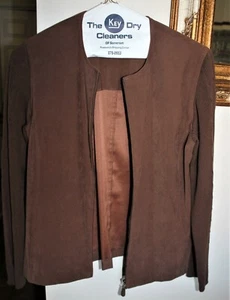 Norton McNaughton braune Wildlederimitat-Damenjacke Größe 12 - Bild 1 von 9