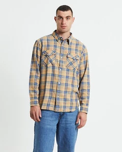 NEW LEVIS Relaxed Fit Western Krishan Plaid Shirt Lark Multi - Picture 1 of 7