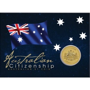 Australian Citizenship 2023 $1 Coin in Card - Picture 1 of 3