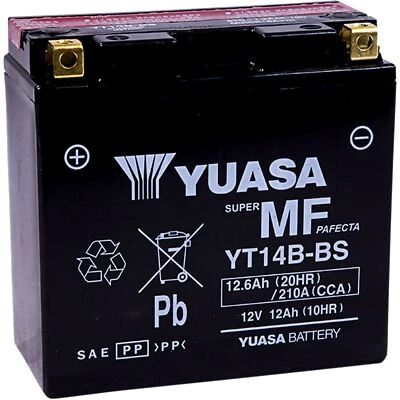 Yuasa Battery YT14B-BS Maintenance Free YUAM624B4 - Image 1 of 3