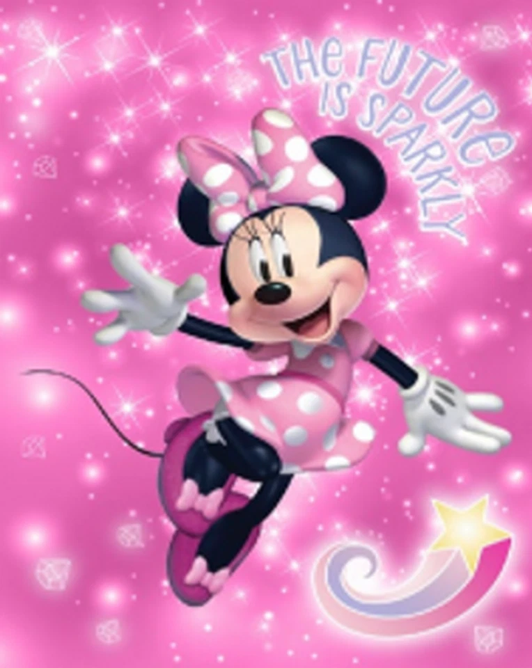 Мягкое шелковое одеяло Disney Minnie Mouse Sparkle 40 дюймов x 50 дюймов - Изображение 1 из 1