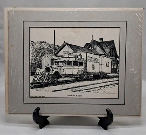 Vintage 1940 Eisenbahn Bild signiert von John Crenshaw Goose Nr. 5 Rio Grande Southern - Bild 1 von 9