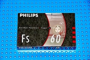 PHILIPS FS 60 TYPE I VS. I BLANK CASSETTE TAPE (1) (SEALED) - Picture 1 of 3
