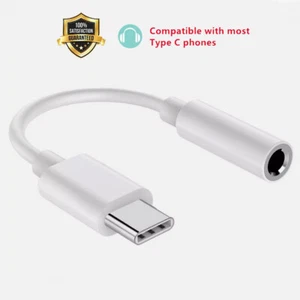 For Samsung S25/iPhone 16 USB Type C TO 3.5mm AUX Audio Jack Headphone Adapter - Picture 1 of 16