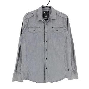 G-Star Raw Shirt Casual Formal New Prime Wave Striped Men Size L - Picture 1 of 10