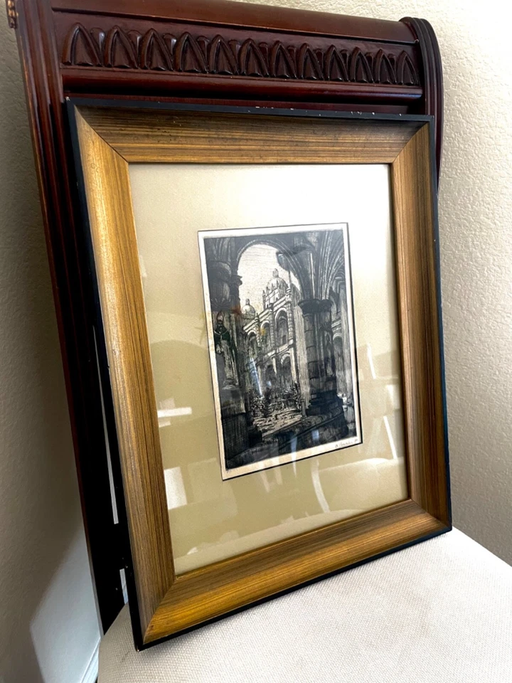 DIBUJO A LÁPIZ ARTE ORIGINAL VINTAGE 16x19 Foto 1 de 4