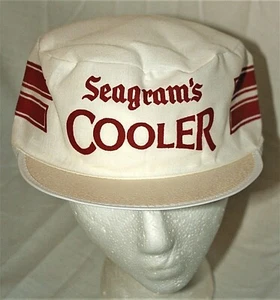Vintage Seagram's Cooler Logo Beach Party Painters Cap Mütze Neu NOS OSFM 1980er - Bild 1 von 4
