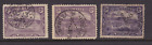 TASMANIA 1901-08 2D VIOLET QV PICTORIAL WITH "A" PERFIN - X3 USED  (MG88B)