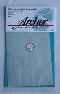 Archer 1/35 US Very Early Railroad Style Registrierungscodes (weiß) AR35025W - Bild 1 von 1