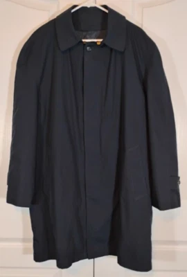 Gabardina London Fog para hombre azul con botones talla M forro extraíble Foto 1 de 4